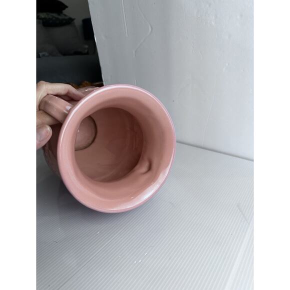 BEAUTIFUL VINTAGE ABINGDON ART POTTERY 153 ACANTHUS LEAF PINK WITH HANDLES VASE! - Picture 11 of 16